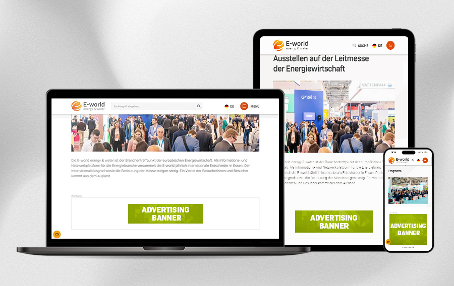 Banner auf der Website