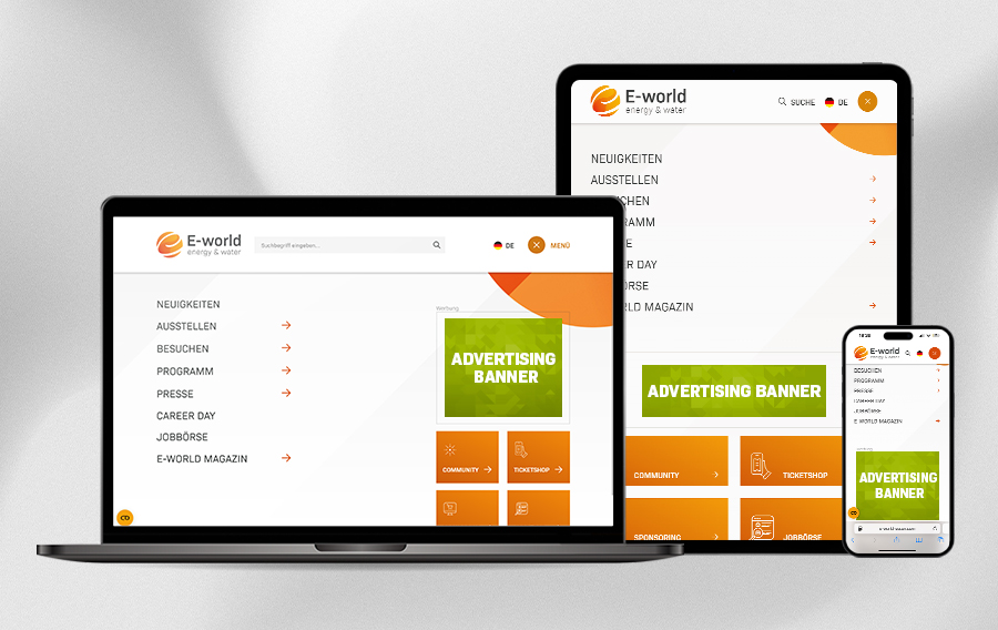 Banner auf der Website