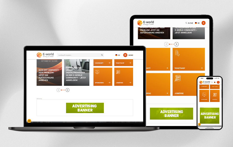 Banner auf der Website