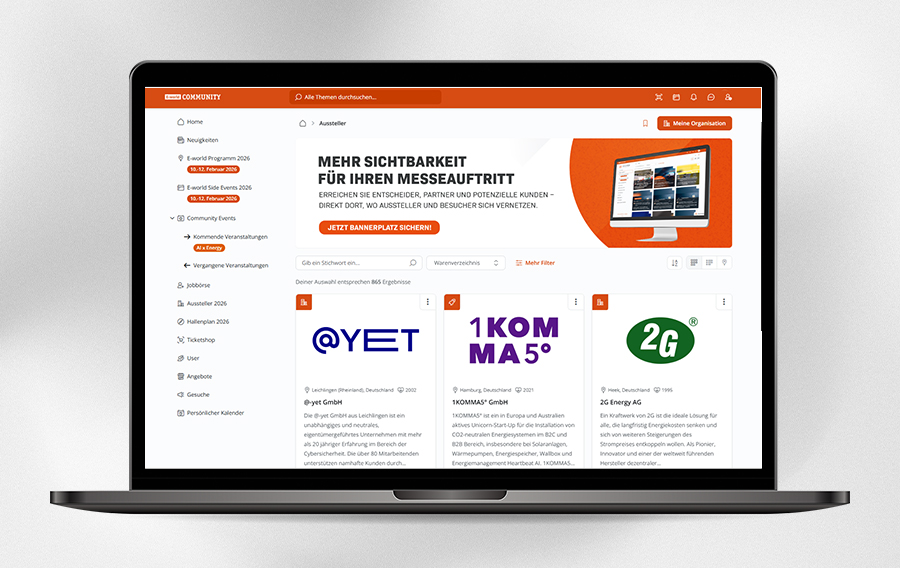 Premium-Werbebanner in der E-world Community